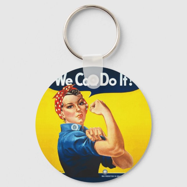 Rosie the Riveter – “We Can Do It!” Keychain (Front)