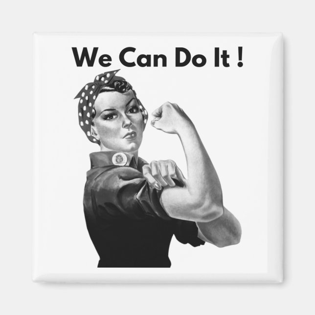 Rosie The Riveter We Can Do It Magnet (Front)