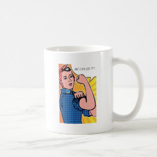 Rosie the Riveter We Can Do It! Pop Art Dots Coffee Mug