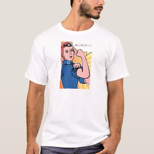 Rosie the Riveter We Can Do It Pop Art Dots T_Shirt