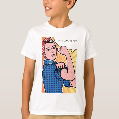 Rosie the Riveter We Can Do It Pop Art Dots T_Shirt