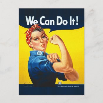 Rosie The Riveter – “we Can Do It!” Postcard by s_and_c at Zazzle