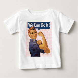 Rosie the Riveter We Can Do It Red Polka Dots Baby T-Shirt
