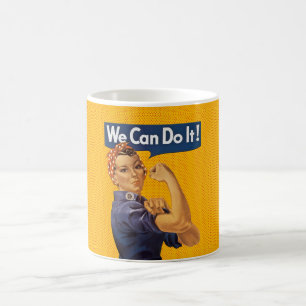 Rosie the Riveter We Can Do It Red Polka Dots Coffee Mug