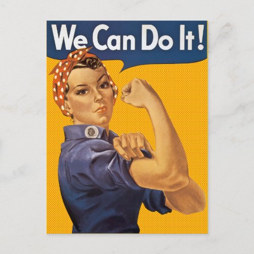 Rosie the Riveter We Can Do It Red Polka Dots Postcard