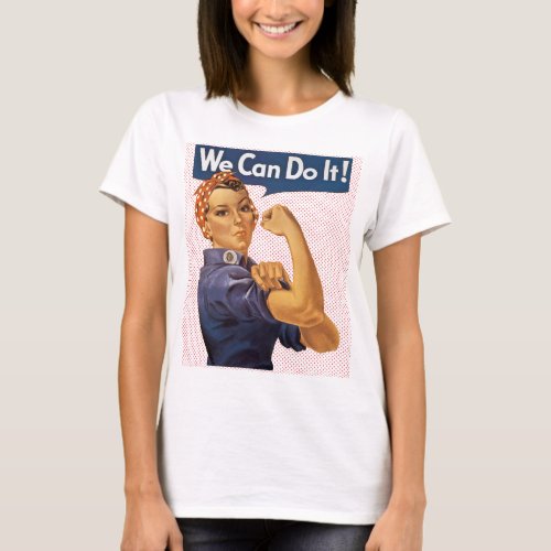 Rosie the Riveter We Can Do It Red Polka Dots T_Shirt
