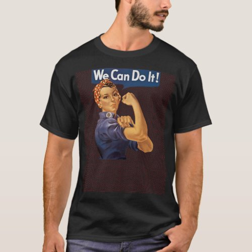 Rosie the Riveter We Can Do It Red Polka Dots T_Shirt