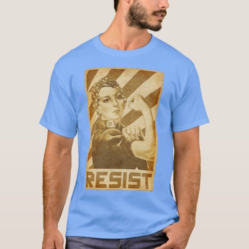 Rosie The Riveter We Can Do it Resist Retro Propag T_Shirt