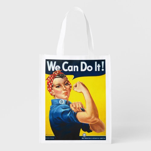 Rosie the Riveter We can do it Reusable Grocery Bag