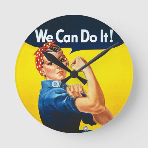 Rosie the Riveter  We Can Do It Round Clock