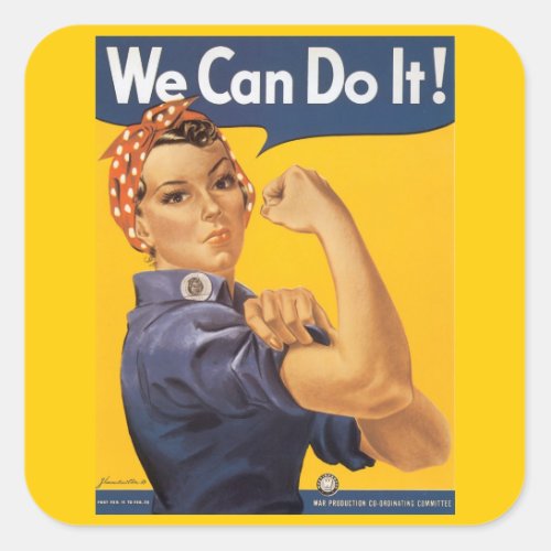 Rosie the Riveter We Can Do IT  Square Sticker