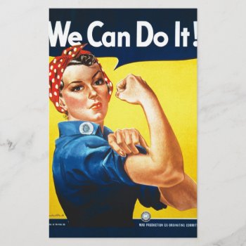 Rosie The Riveter – “we Can Do It!” Stationery by s_and_c at Zazzle