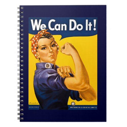 Rosie the Riveter We Can Do It Vintage Notebook