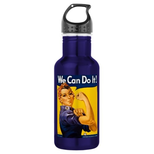 Rosie the Riveter We Can Do It Vintage Stainless Steel Water Bottle