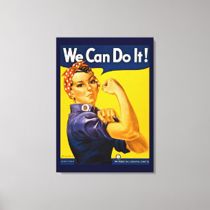 Rosie the Riveter We Can Do It Vintage World War 2 Canvas Print