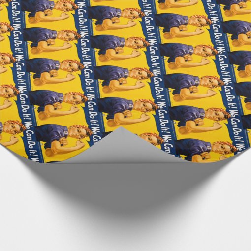 Rosie the Riveter We Can Do It! Wrapping Paper Zazzle