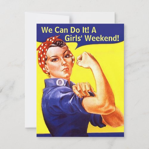 Rosie The Riveter We Can GIRLS FRIENDS' INVITATION
