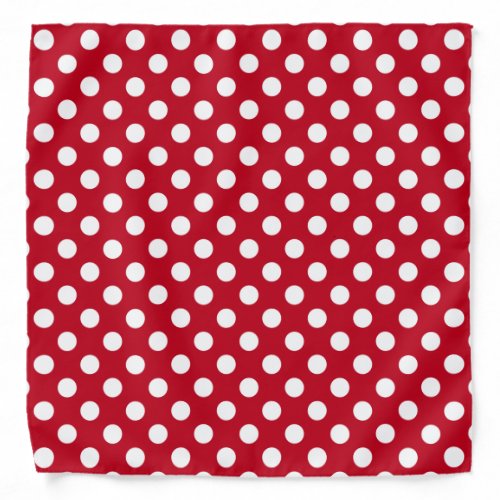 Rosie the riveter white polka dots on red bandana
