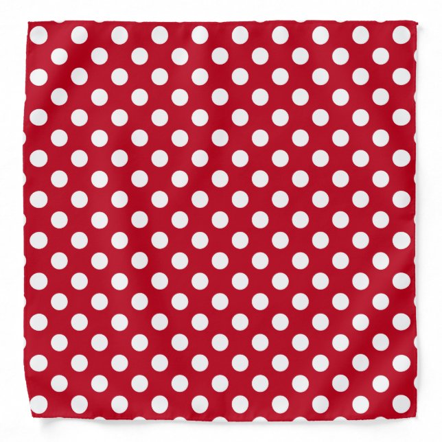 Rosie the riveter white polka dots on red bandana (Front)
