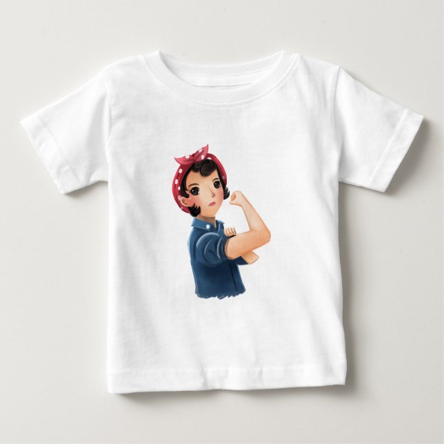 rosie the riveter women we can do it! WWII Baby T-Shirt (Front)