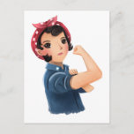 rosie the riveter women we can do it! WWII Postcard