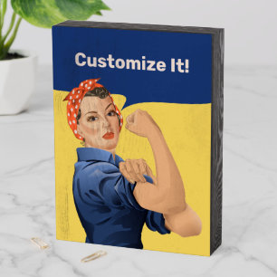 Rosie the Riveter Wooden Box Sign