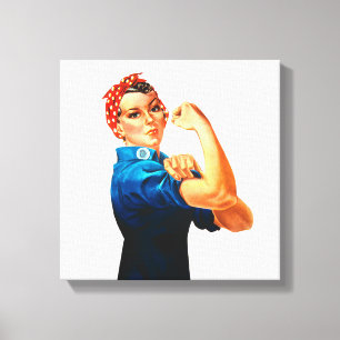 Rosie The Riveter WWII Poster Canvas Print