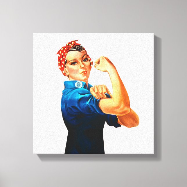 Rosie The Riveter WWII Poster Canvas Print (Front)