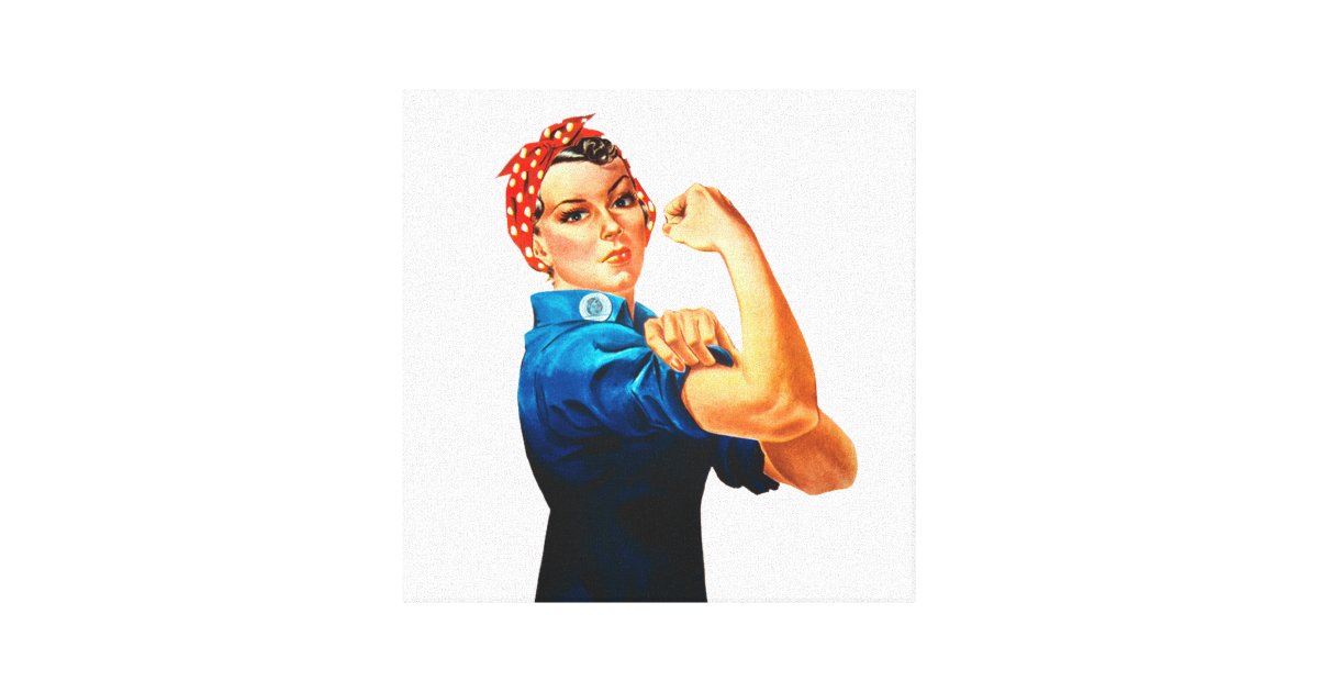 Rosie The Riveter Wwii Poster Canvas Print Zazzle Com