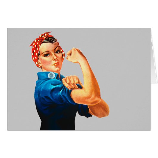 Rosie The Riveter WWII Poster Cards (Front Horizontal)