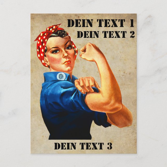 Rosie the Riveter - Yes We Can Postcard (Front)