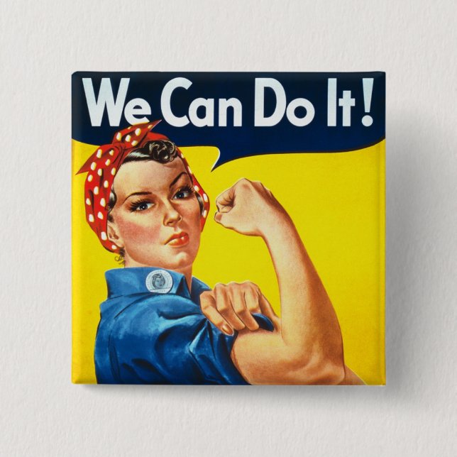 Rosie the Rivetter Pinback Button (Front)