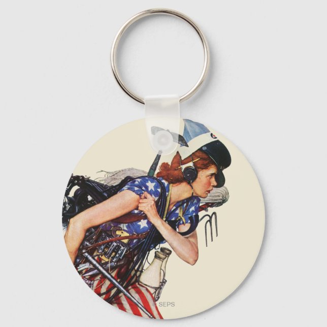 Rosie to the Rescue Keychain (Front)