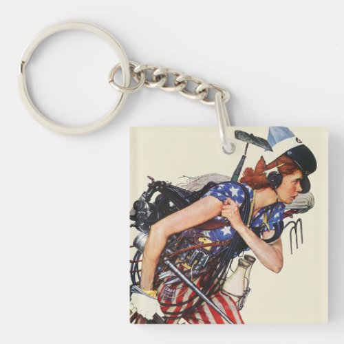 Rosie to the Rescue Keychain