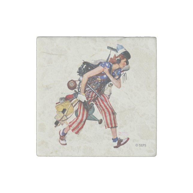 Rosie to the Rescue Stone Magnet (Front)