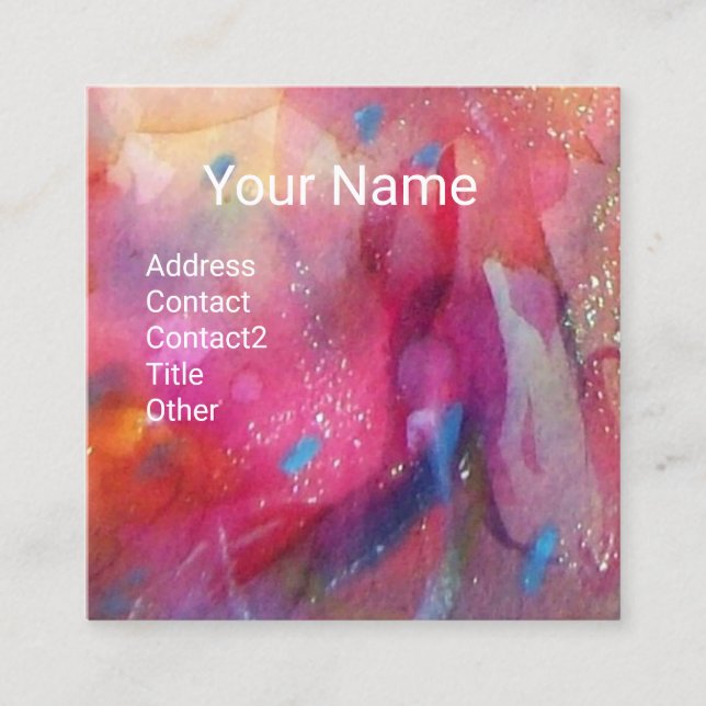 ROSINA ,Beauty Hair Salon, Spa ,Makeup Artist Square Business Card (Front)