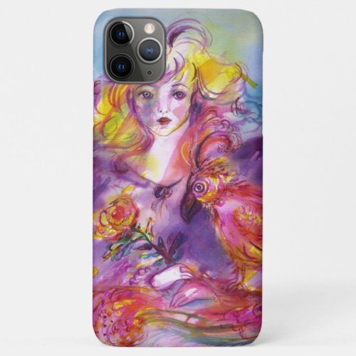 ROSINA Young Girl with Rose and Parrot iPhone 11 Pro Max Case