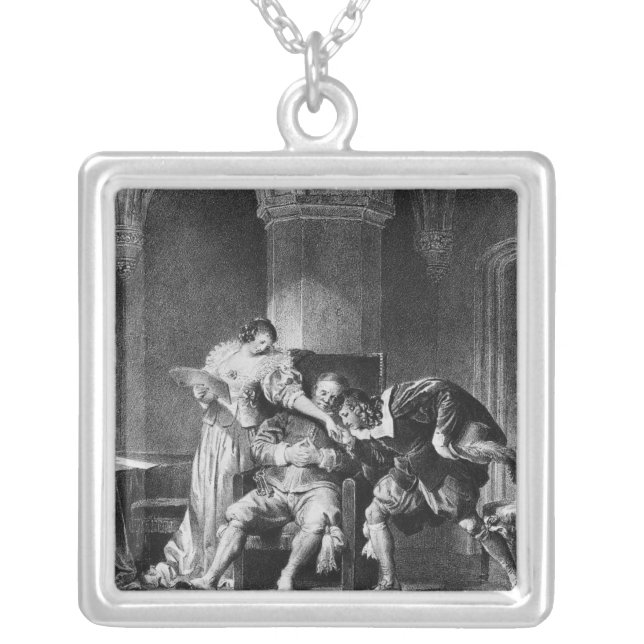 Rosine, Bartholo, Count Almaviva Silver Plated Necklace (Front)