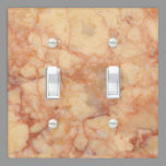 Rosino Peach Brown Marble Stone Printed Modern Light Switch Cover