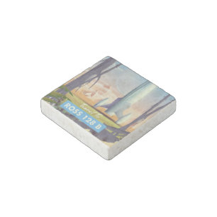 Ross 128 B Science fiction poster Stone Magnet