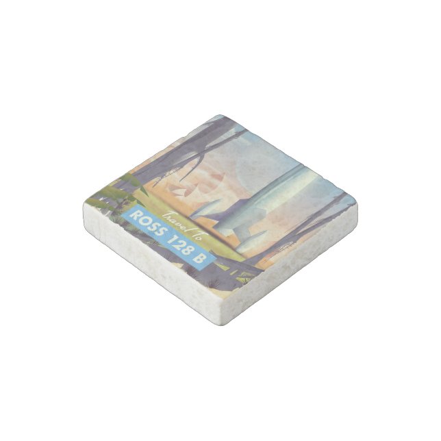 Ross 128 B Science fiction poster Stone Magnet (Angled)