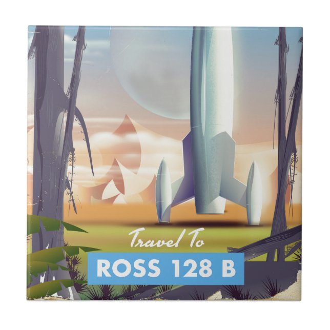 Ross 128 B Science fiction poster Tile (Front)