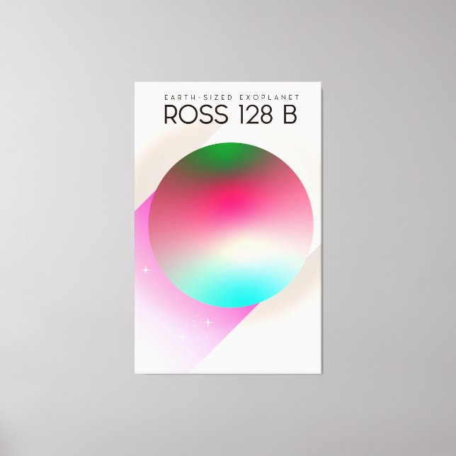 Ross 128B Science fiction poster Canvas Print (Front)