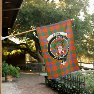 Ross Ancient Tartan Flag Clan Badge