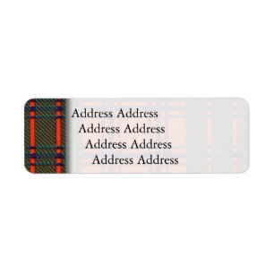 Ross clan Plaid Scottish tartan Label