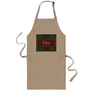 Ross clan Plaid Scottish tartan Long Apron