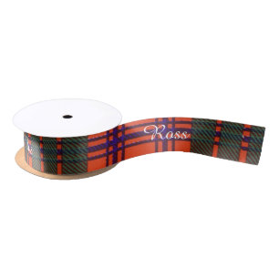 Ross clan Plaid Scottish tartan Satin Ribbon
