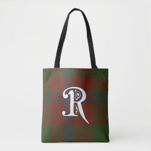 Ross Clan Tartan Monogram Tote Bag