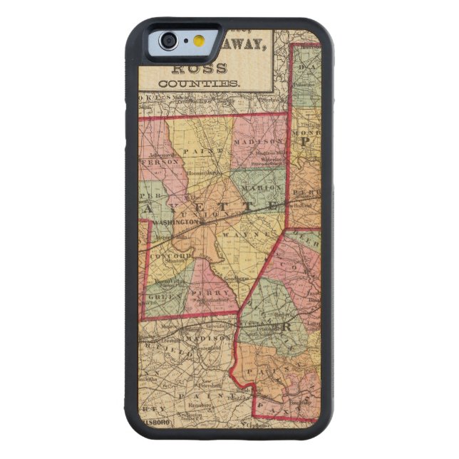 Ross Counties Carved Wood iPhone Case (Back)