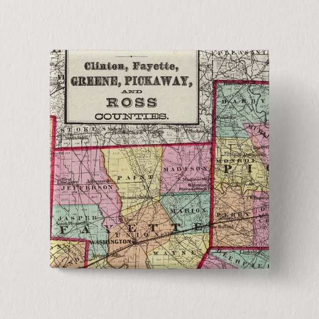 Ross Counties Pinback Button (Front)